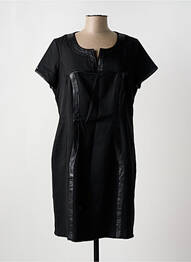 Rochie midi închidere cu fermoar la spate mâneci scurte negru FRED SABATIER femme
