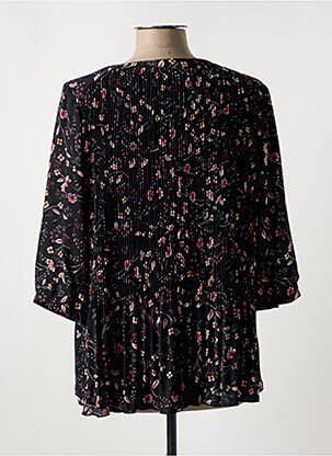 Bluză imprimeu floral mâneci 3/4 negru CONCEPT K femeie