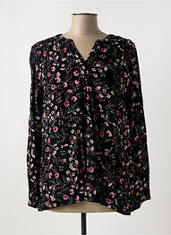 Bluză imprimeu floral mâneci lungi negru CONCEPT  K femeie