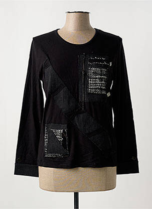 Tricou mâneci lungi mâneci lungi negru GRIFFON femeie