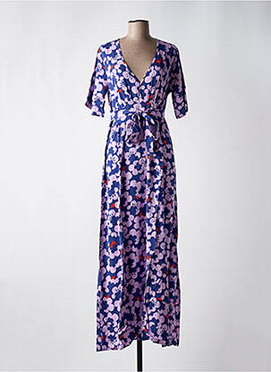 Rochie lungă mâneci scurte mâneci scurte violet MADEMOISELLE YEYE femeie