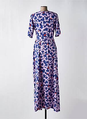 Rochie lungă mâneci scurte mâneci scurte violet MADEMOISELLE YEYE femeie