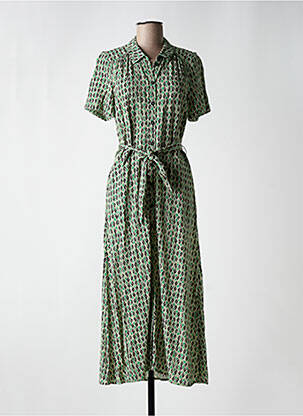 Rochie lungă mâneci scurte mâneci scurte verde KING LOUIE femeie