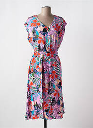 Rochie midi mâneci scurte mâneci scurte violet MADEMOISELLE YEYE femme