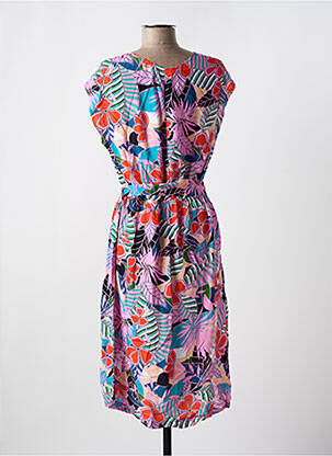 Rochie midi mâneci scurte mâneci scurte violet MADEMOISELLE YEYE femeie