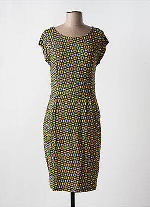 Rochie midi imprimeu floral mâneci scurte verde KING LOUIE femeie