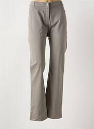 Pantalon slim țesătură poplin mărime normală gri DIANE LAURY femme