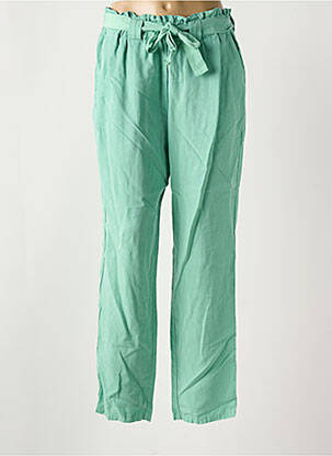 Pantalon drept țesătură crep mărime normală verde LCDN femeie