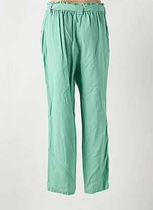 Pantalon drept țesătură crep mărime normală verde LCDN femeie