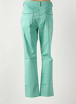 Pantalon slim țesătură poplin mărime normală verde DIANE LAURY femeie