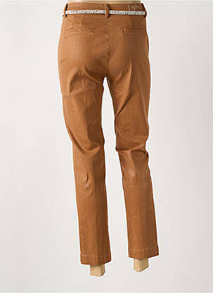 Pantalon chino țesătură poplin maro C'EST BEAU LA VIE femeie