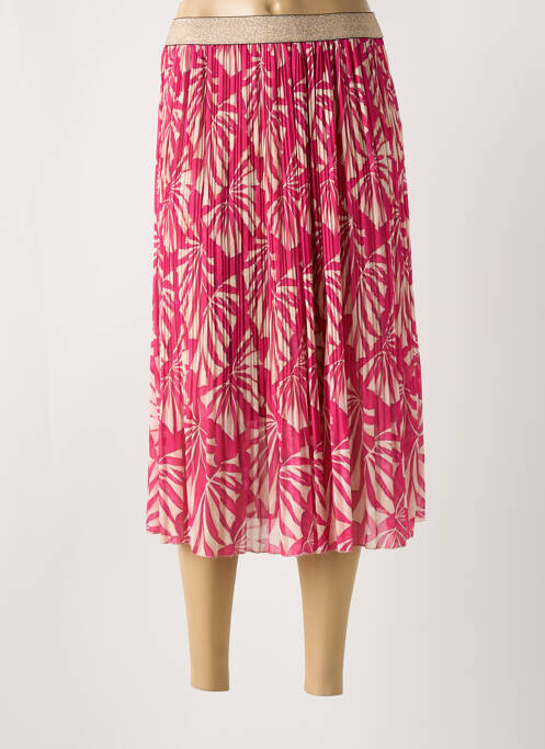 Fustă midi roz GLOSSY femeie