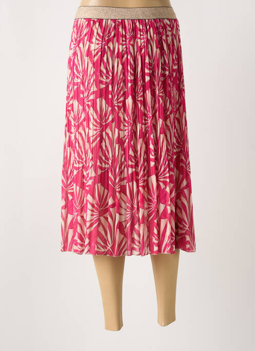 Fustă midi roz GLOSSY femeie