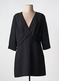 Rochie scurtă mâneci 3/4 mâneci 3/4 negru MORGAN femme