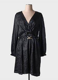 Rochie midi mâneci lungi mâneci lungi negru MAELLE femeie