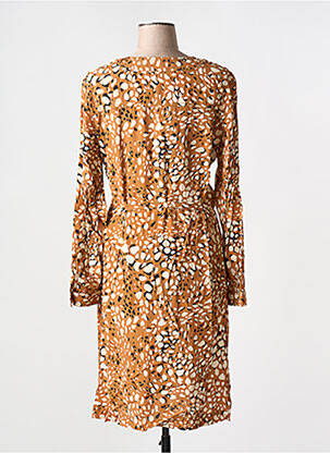 Rochie midi croială fluidă mâneci lungi maro DIANE LAURY femeie