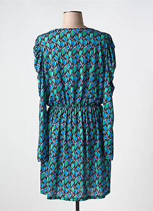 Rochie midi imprimeu floral mâneci lungi verde MORGAN femeie