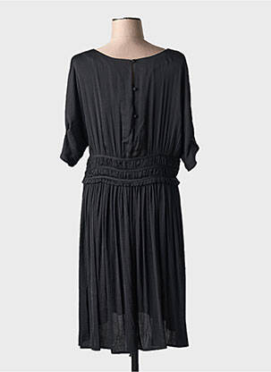 Rochie midi croială fluidă mâneci scurte negru MD'M femeie