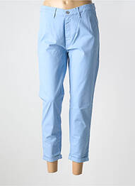 Pantalon 7/8 talie cu cleme talie joasă albastru LCDN femme
