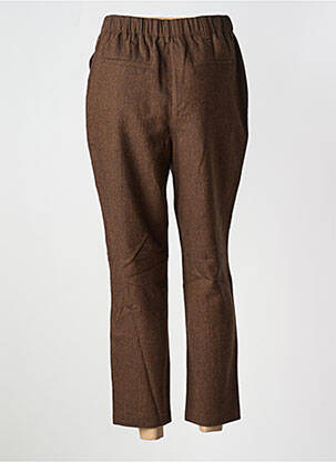 Pantalon 7/8 talie înaltă talie înaltă maro C'EST BEAU LA VIE femeie