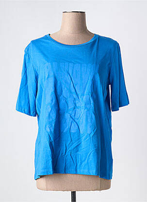 Tricou croială dreaptă mâneci scurte albastru B.YOUNG femeie