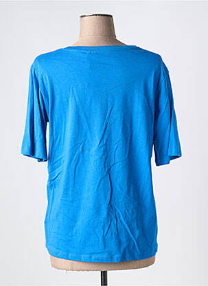 Tricou croială dreaptă mâneci scurte albastru B.YOUNG femeie