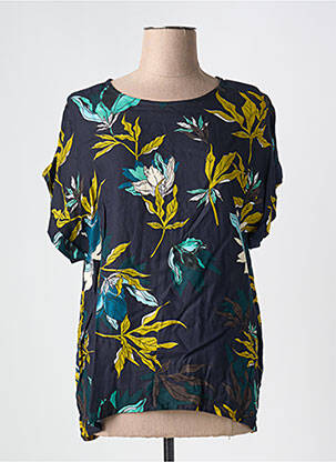 Tricou croială dreaptă mâneci scurte albastru JENSEN femeie