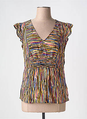 Tricou imprimeu fantezie mâneci scurte negru LOLA ESPELETA femeie