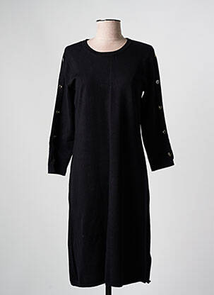 Rochie midi mâneci lungi mâneci lungi negru SIGNATURE femeie