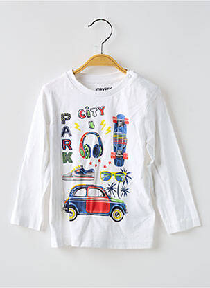Tricou alb MAYORAL băiat