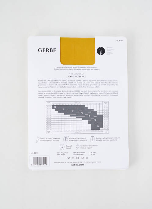 Colanți galben GERBE femeie