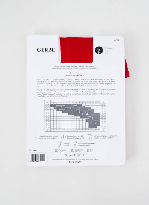 Colanți roșu GERBE femeie