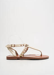 Șlapi material neted toc plat până la 3 cm bej MAISON SCOTCH femme