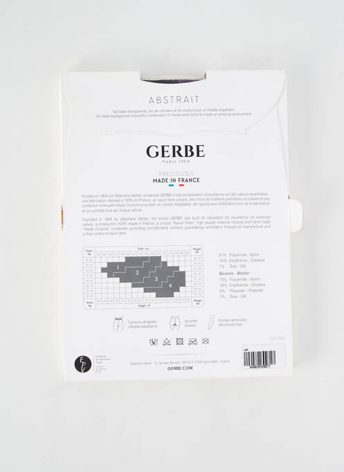 Colanți imprimeu fantezie negru GERBE femme