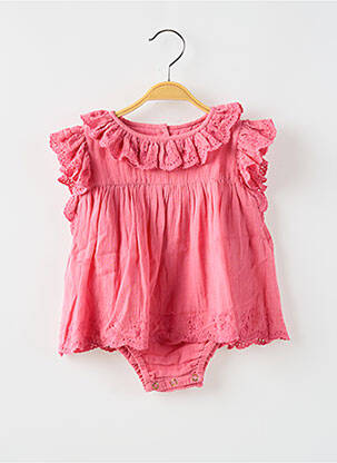 Salopetă pentru bebeluși roz LOUISE MISHA fată