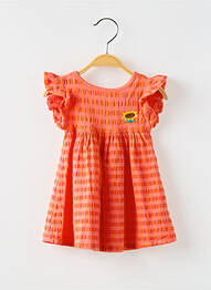 Rochie midi mâneci scurte mâneci scurte portocaliu BOBO CHOSES fille