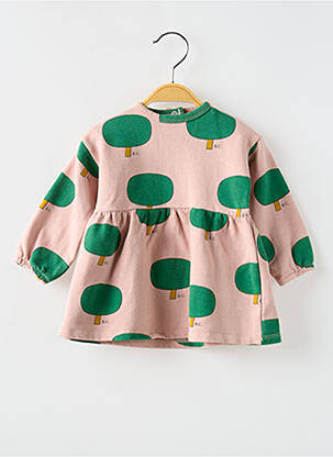 Rochie midi mâneci scurte mâneci scurte roz BOBO CHOSES fată