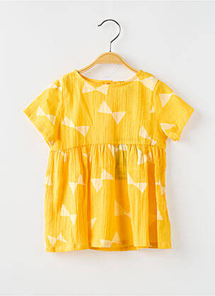 Rochie midi mâneci scurte mâneci scurte galben BOBO CHOSES fată