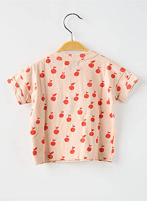 Tricou croială dreaptă mâneci scurte roz BOBO CHOSES fată