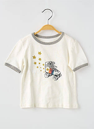 Tricou croială dreaptă mâneci scurte alb LOUIS*LOUISE fată