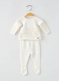 Set pantaloni mâneci lungi alb PAZ fille