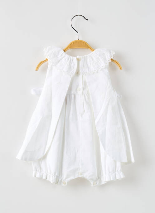 Salopetă pentru bebeluși alb PATACHOU fată