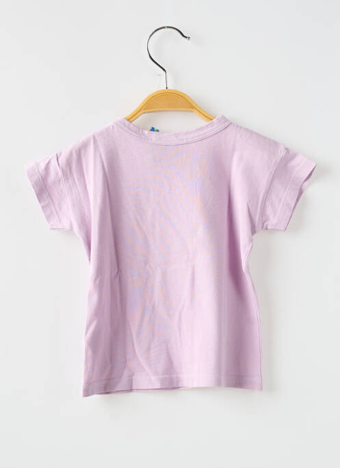 Tricou croială dreaptă mâneci scurte violet BOBO CHOSES fille
