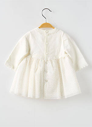 Rochie midi guler rotund mâneci lungi alb MAYORAL fată