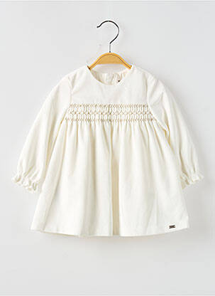 Rochie midi guler rotund mâneci lungi alb MAYORAL fată