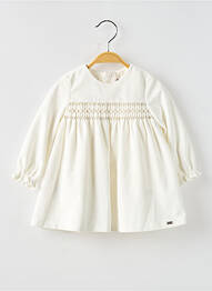 Rochie midi guler rotund mâneci lungi alb MAYORAL fille