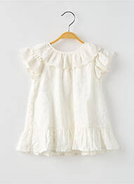 Rochie midi mâneci scurte mâneci scurte alb LOUISE MISHA fille