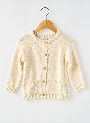 Vestă cu mâneci lungi bej BUHO fată