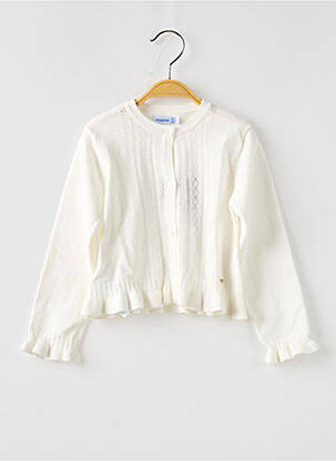 Vestă cu mâneci lungi alb MAYORAL fată