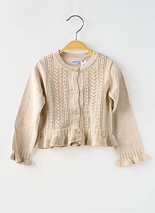 Vestă cu mâneci lungi auriu MAYORAL fată